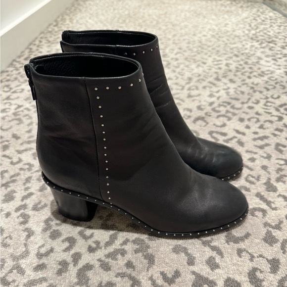 Black leather studded Rag & Bone booties (willow boot) - Picture 2 of 3